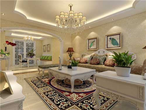 翠提春曉138平米三室兩廳一衛(wèi)簡歐效果圖