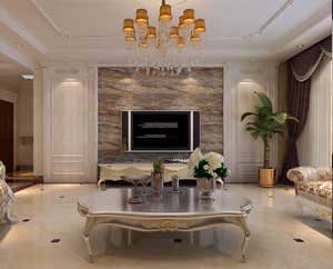 盛邦大都會218平米四室兩廳簡歐風(fēng)格裝修效果圖