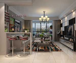 玫瑰灣116平米兩室兩廳現(xiàn)代簡(jiǎn)約