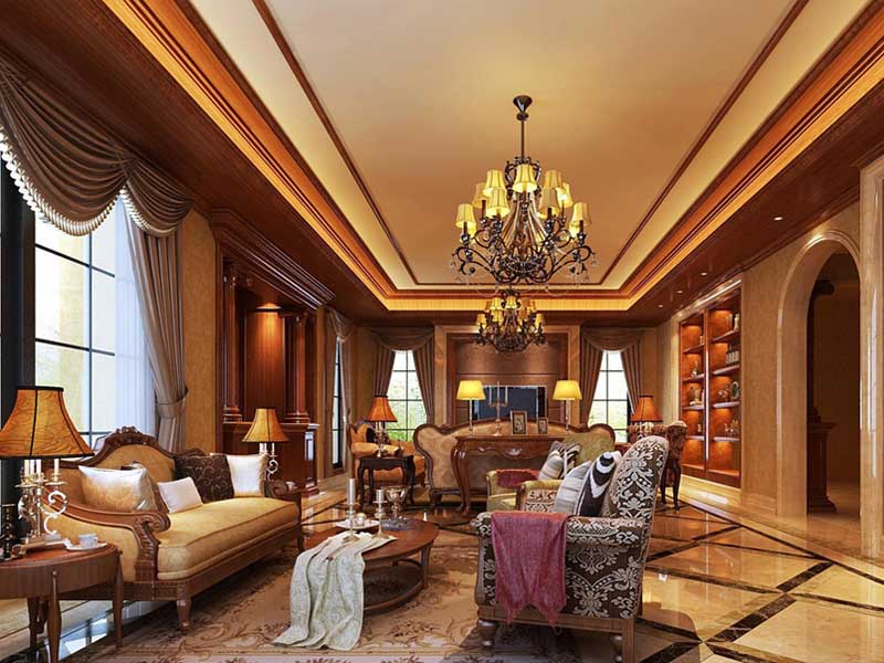 石家莊別墅客廳裝修效果圖