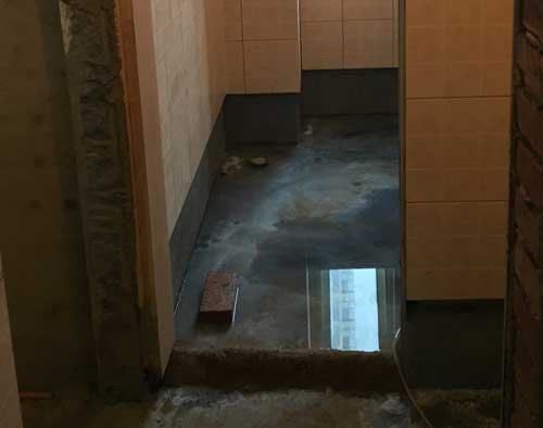 瓷磚鋪貼防水實驗