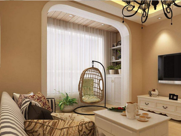 石家莊客廳陽臺窗簾設計