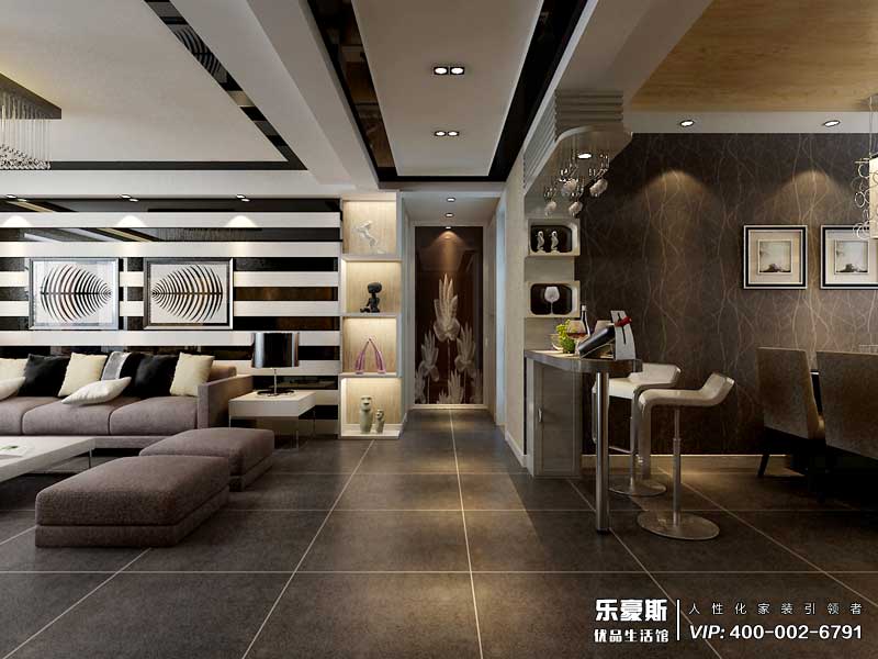 石家莊建投十號院168平米后現(xiàn)代風格裝修效果圖