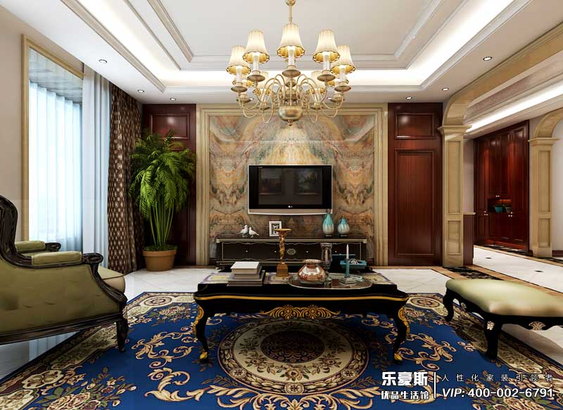 石家莊星河御城318平米美式裝修效果圖