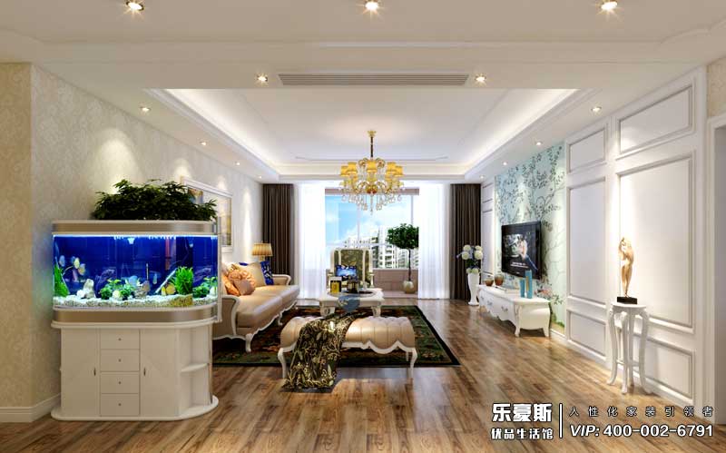 嘉苑190平米簡歐風格裝修效果圖