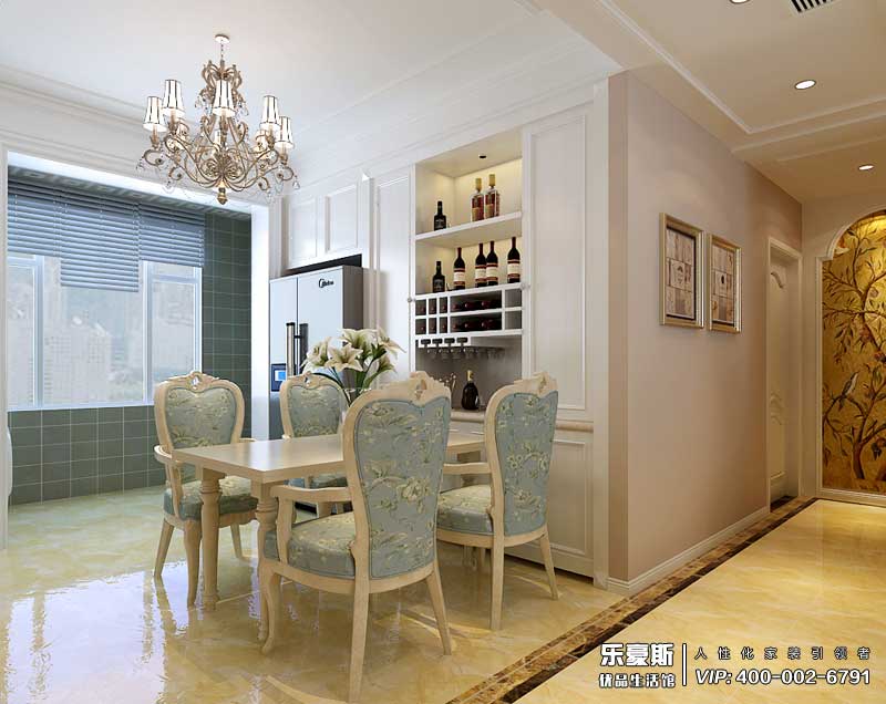 保利花園130平米簡歐風(fēng)格裝修效果圖