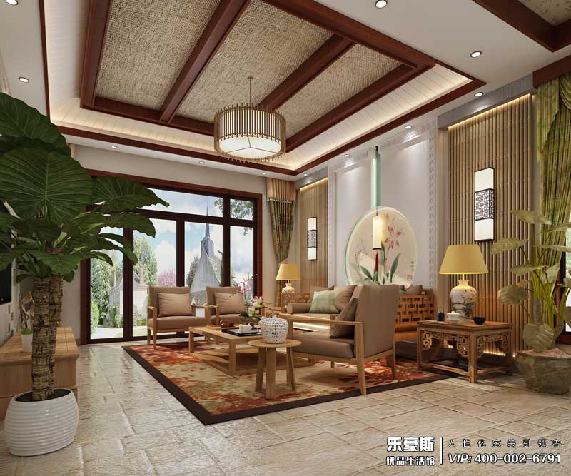 星湖國(guó)際花園新中式風(fēng)格裝修效果圖