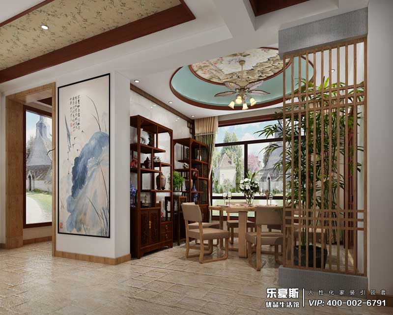 星湖國(guó)際花園新中式風(fēng)格裝修效果圖