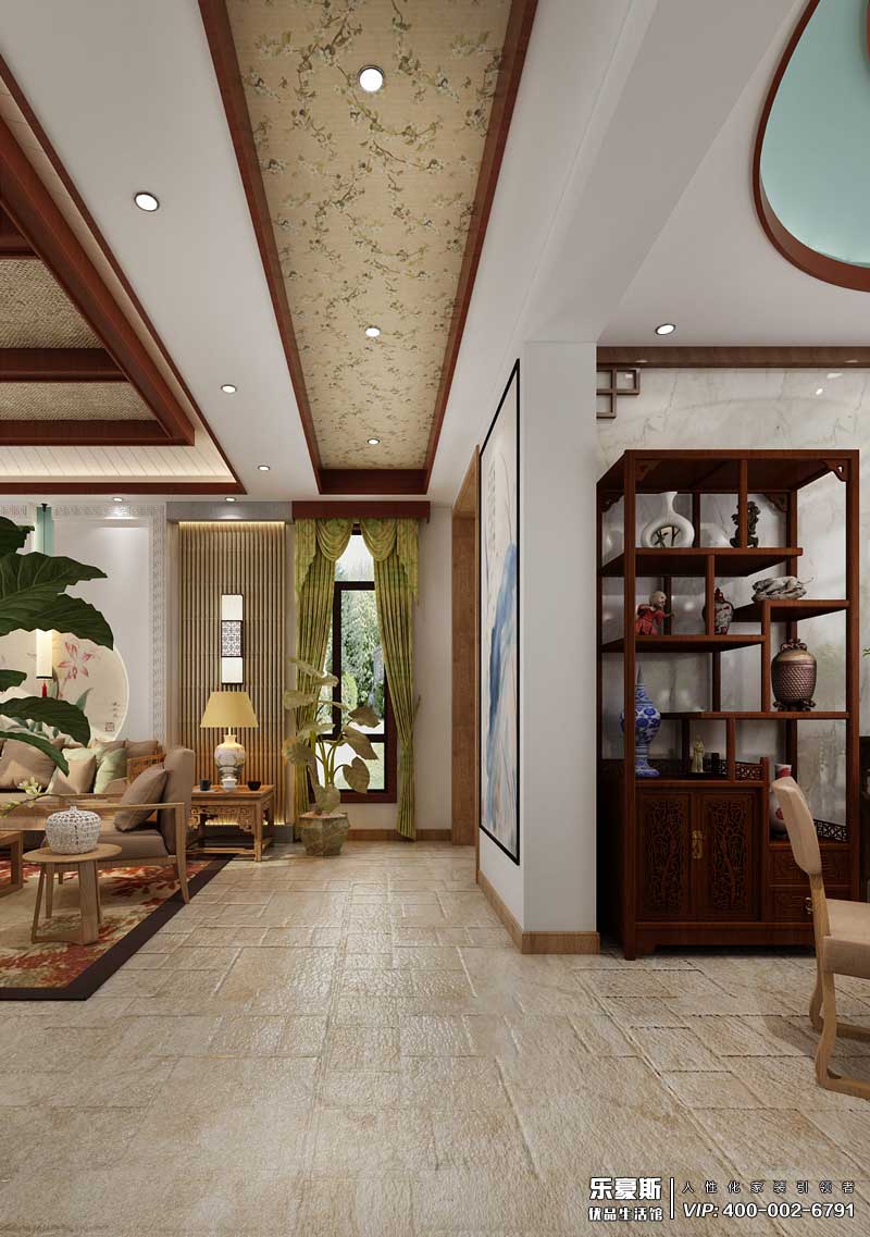 星湖國(guó)際花園新中式風(fēng)格裝修效果圖