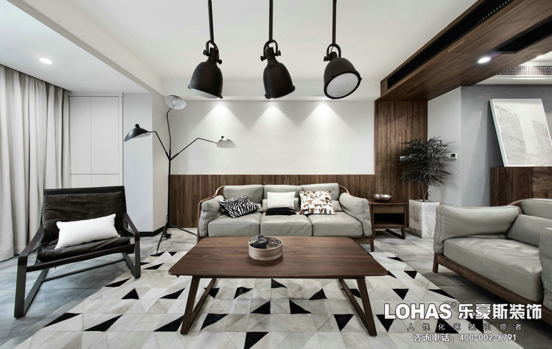 御河上院三室兩廳現(xiàn)代風(fēng)格裝修效果圖