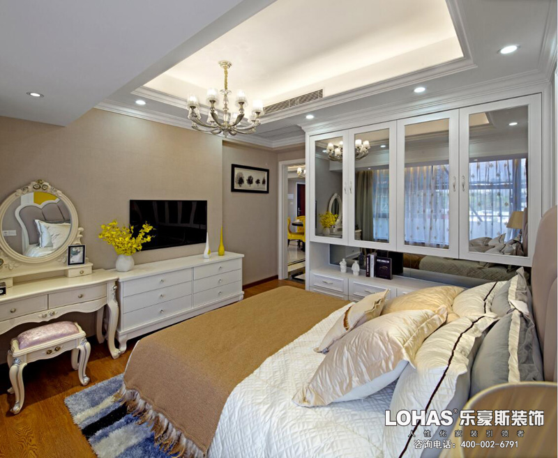 御河上院三室兩廳小美風(fēng)格裝修效果圖