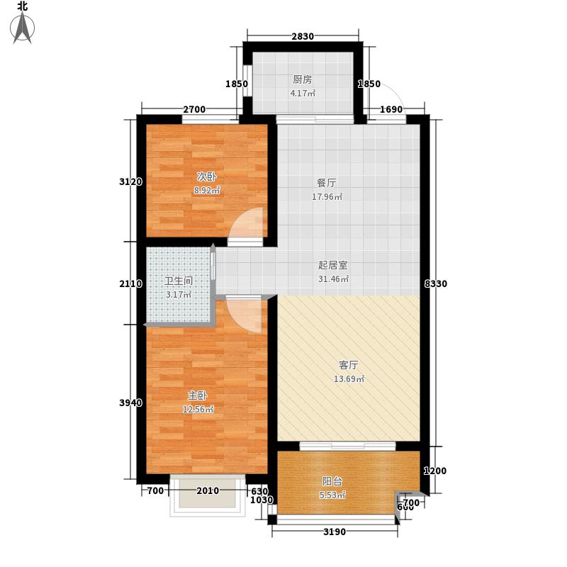 同祥城2室1廳1衛(wèi)1廚94㎡戶型圖