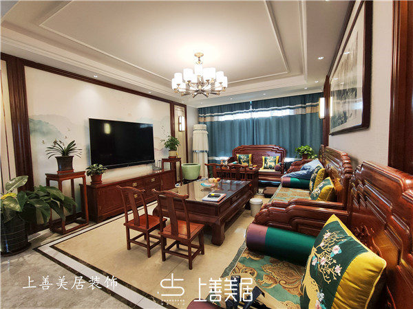 保利東郡120平中式風(fēng)格實(shí)景