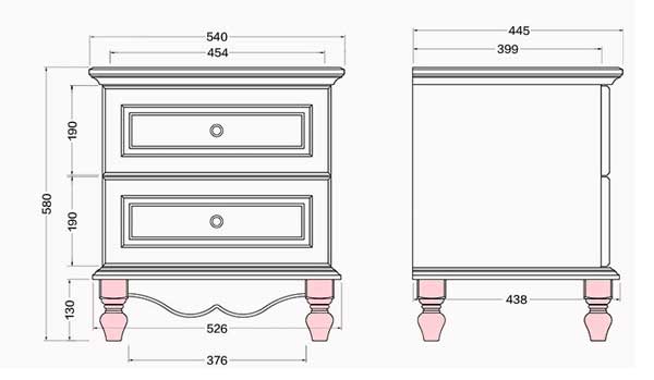 床頭柜尺寸高度
