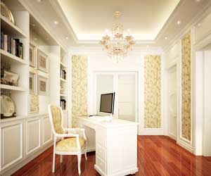 這么美的吊頂 搭配在你家的書房里一定漂亮極了！