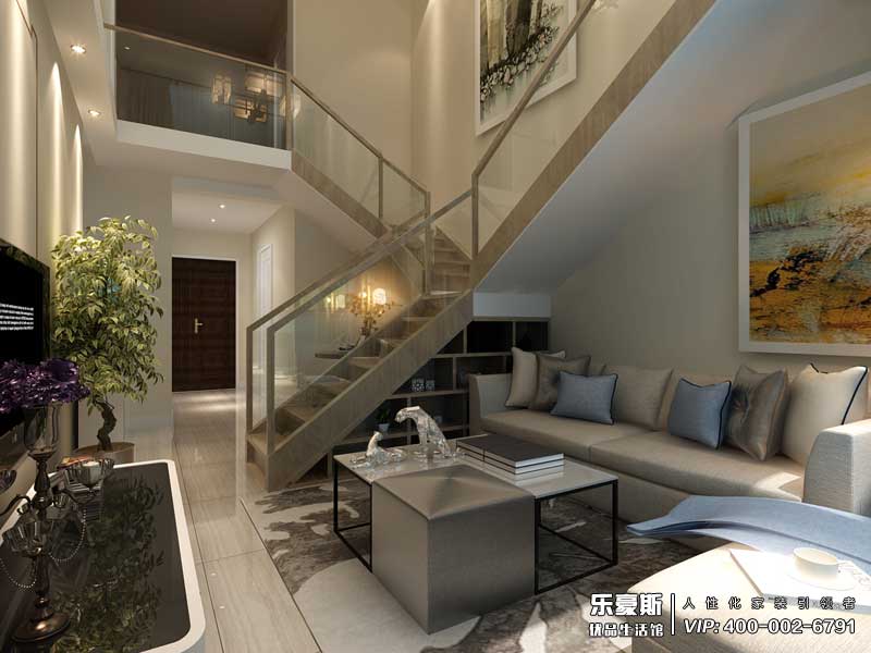 瀚唐89平米躍層日式風格裝修效果圖