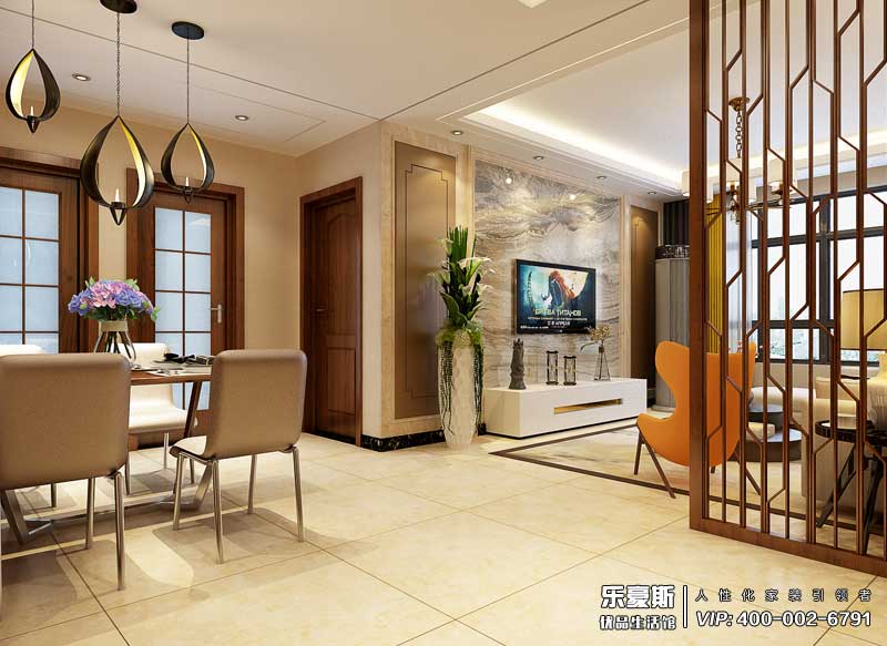 啟銳園104平米美式風格裝修效果圖