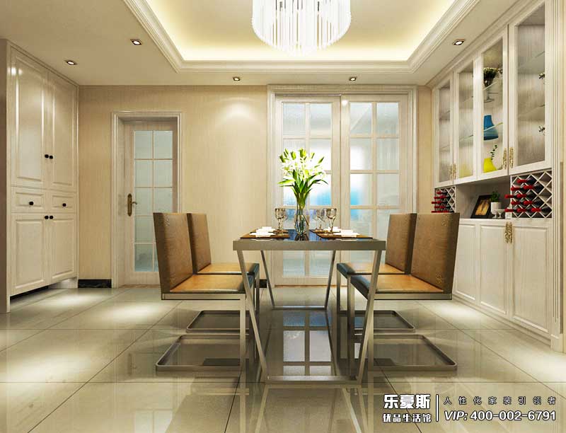 中廈御園125平米簡歐風格裝修效果圖