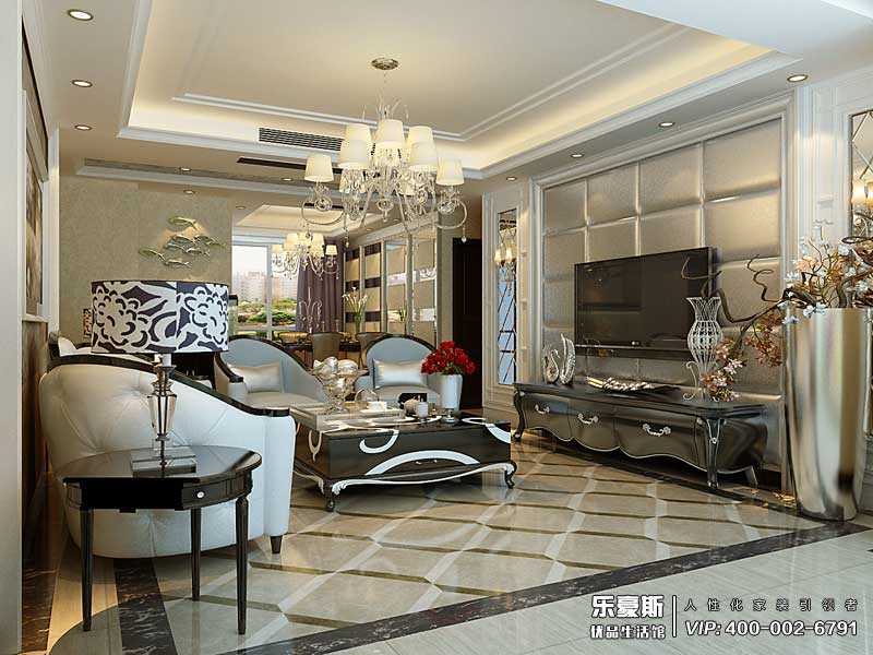 祥云國際138平米歐式風格裝修效果圖