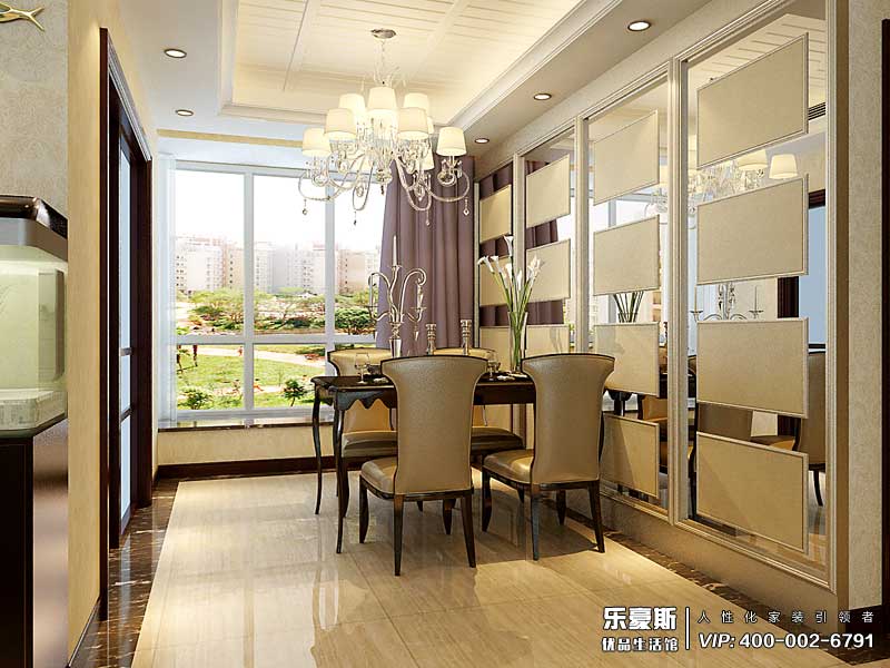 祥云國際138平米歐式風格裝修效果圖