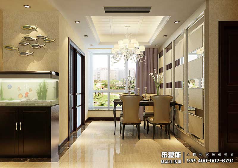 祥云國際138平米歐式風格裝修效果圖