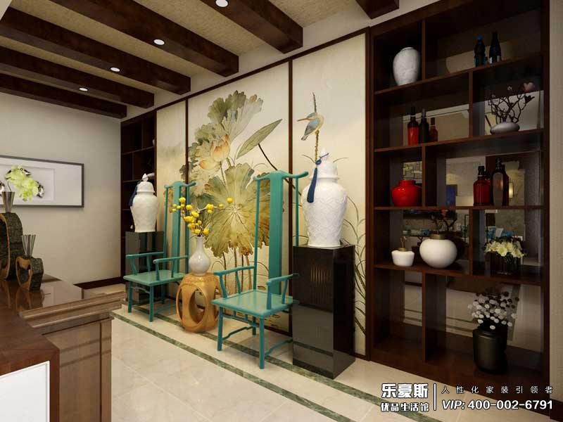 天水麗城180平米新中式風(fēng)格裝修效果圖