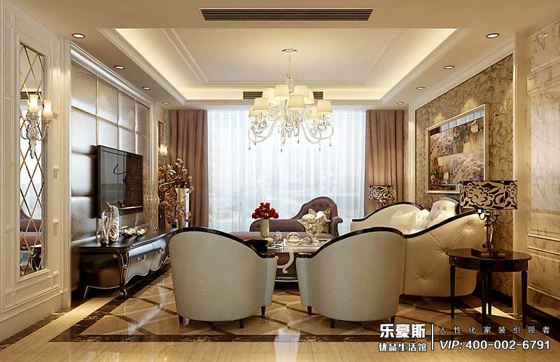 祥云國(guó)際138平米簡(jiǎn)歐風(fēng)格裝修效果圖