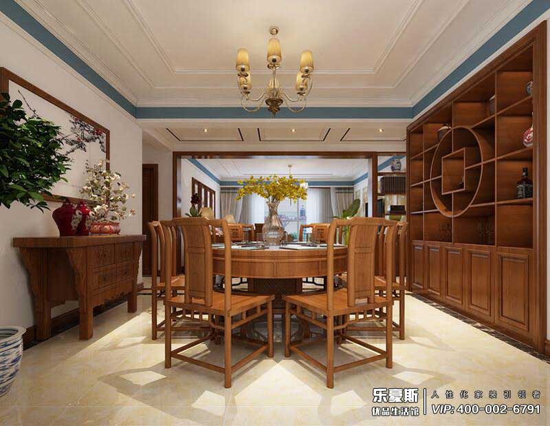 石家莊天海譽天下200平米中式風(fēng)格別墅裝修效果圖