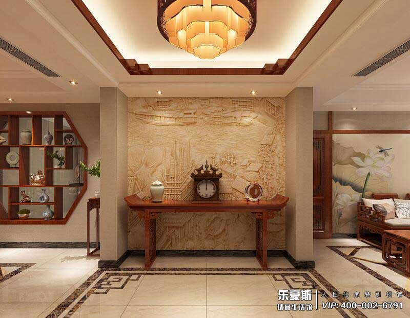 石家莊翰唐小區(qū)中式風(fēng)格裝修效果圖