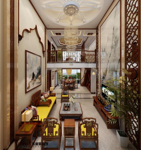 天山國賓一號(hào)新中式風(fēng)格別墅裝修效果圖 