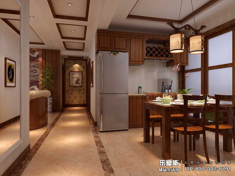 天海御天下三室兩廳新中式風(fēng)格裝修效果圖