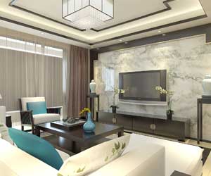 石家莊盛邦大都會(huì)137平米新中式風(fēng)格裝修