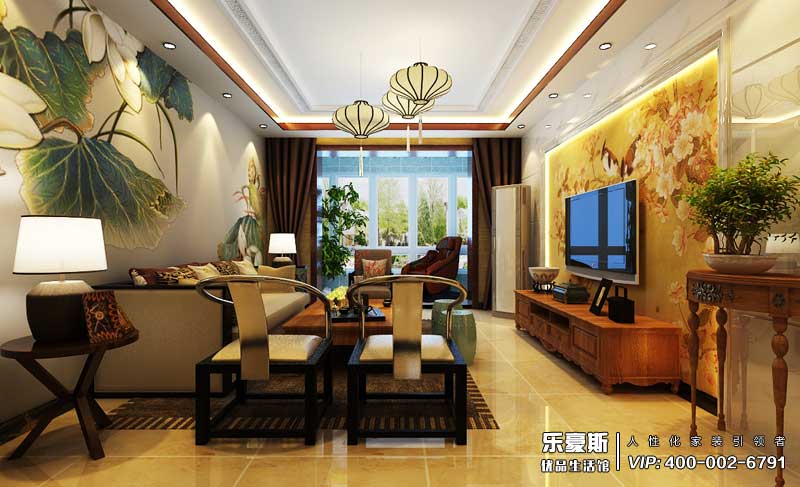 星湖國際花園中式風格裝修