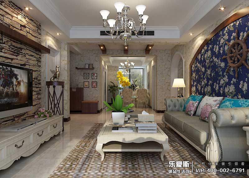 星河御城155平米美式風格裝修效果圖