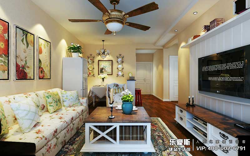 雍雅錦江花苑田園風(fēng)格裝修效果圖