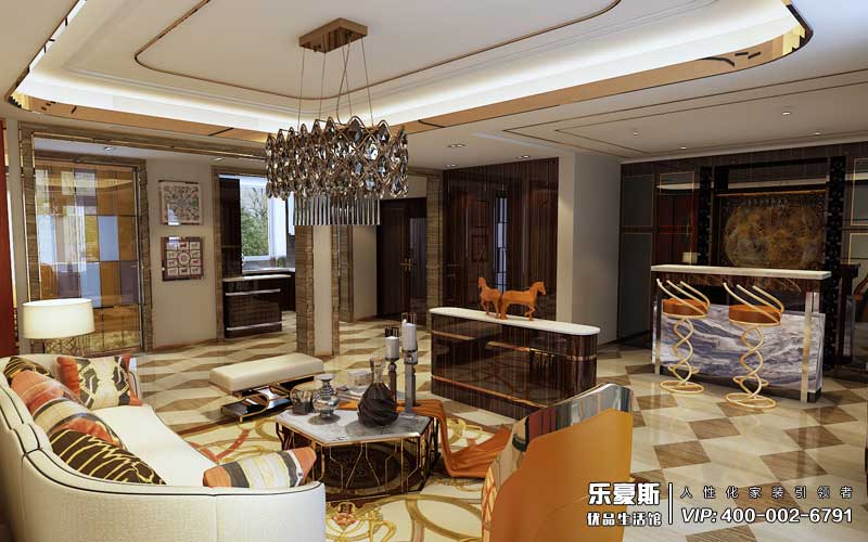 天山熙湖200平米后奢風(fēng)格裝修