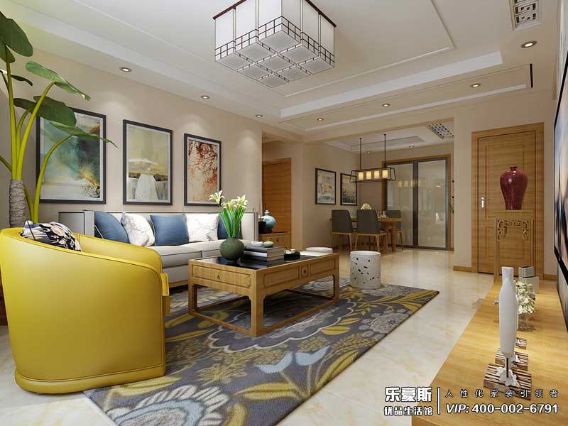 盛景八方簡中風格裝修效果圖