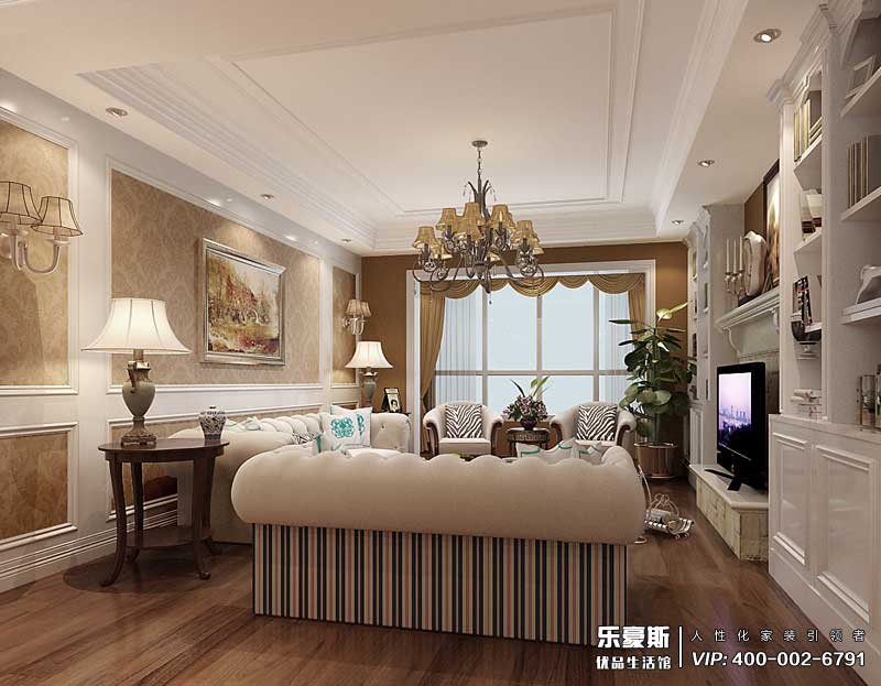 東勝紫御府美式風格裝修效果圖