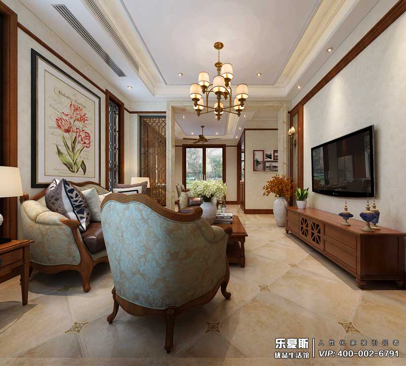 中儲(chǔ)七星公館美式風(fēng)格裝修效果圖