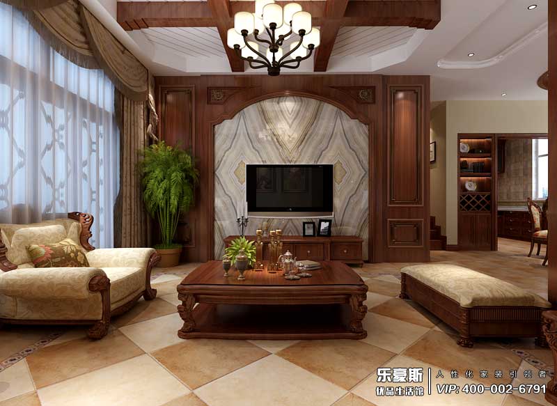 中儲(chǔ)七星公館美式風(fēng)格裝修效果圖