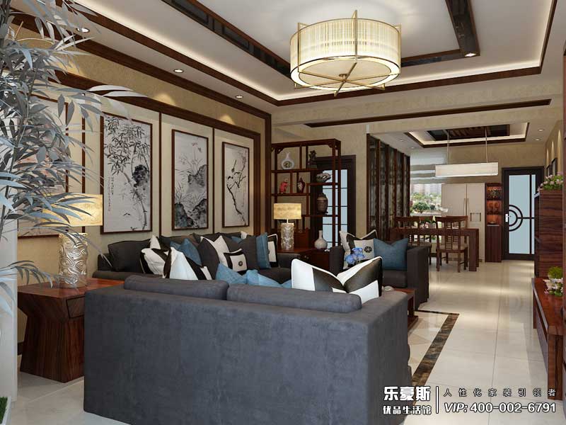 林蔭大院中式風格裝修設計