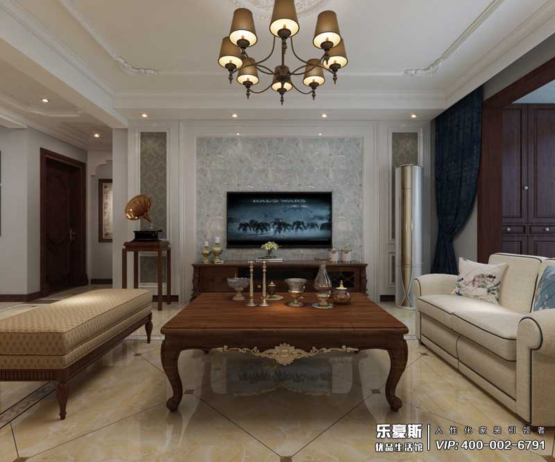 恒潤時代廣場美式風格裝修效果圖