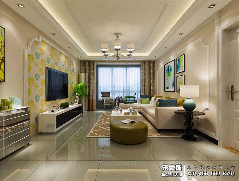 星湖國(guó)際花園簡(jiǎn)歐風(fēng)格裝修效果圖