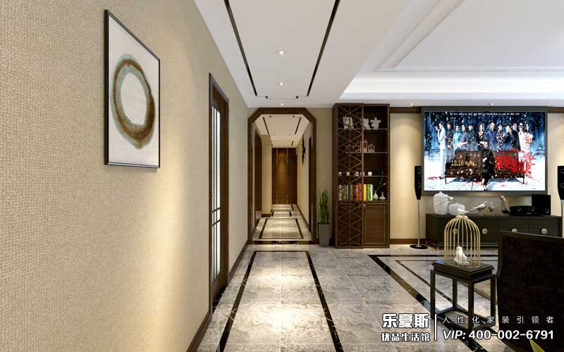 天洲鉑悅177平米新中式風格裝修效果圖