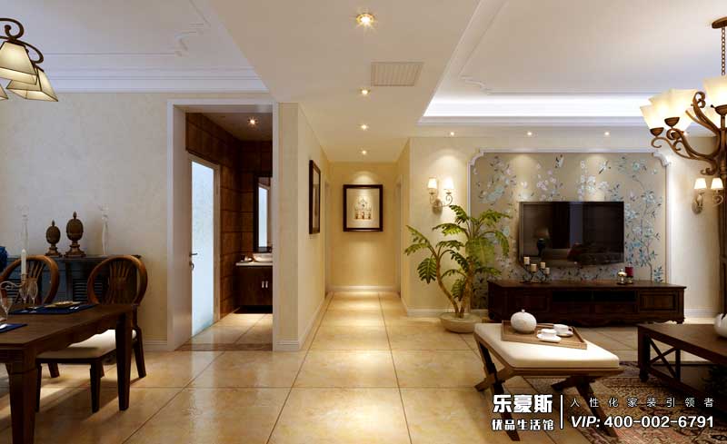 赫石府三室兩廳美式簡約風(fēng)格裝修效果圖