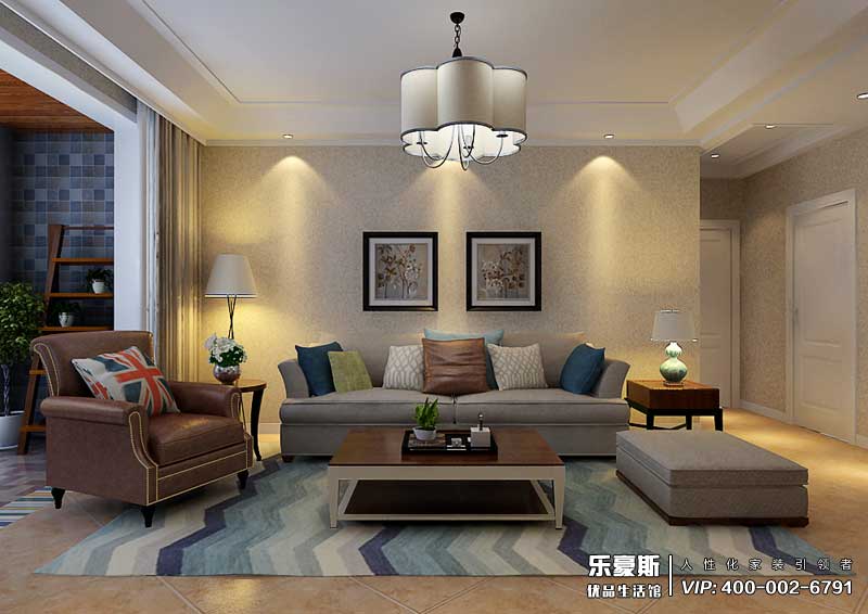 旅投福美十號(hào)院三室兩廳簡(jiǎn)歐風(fēng)格裝修效果圖