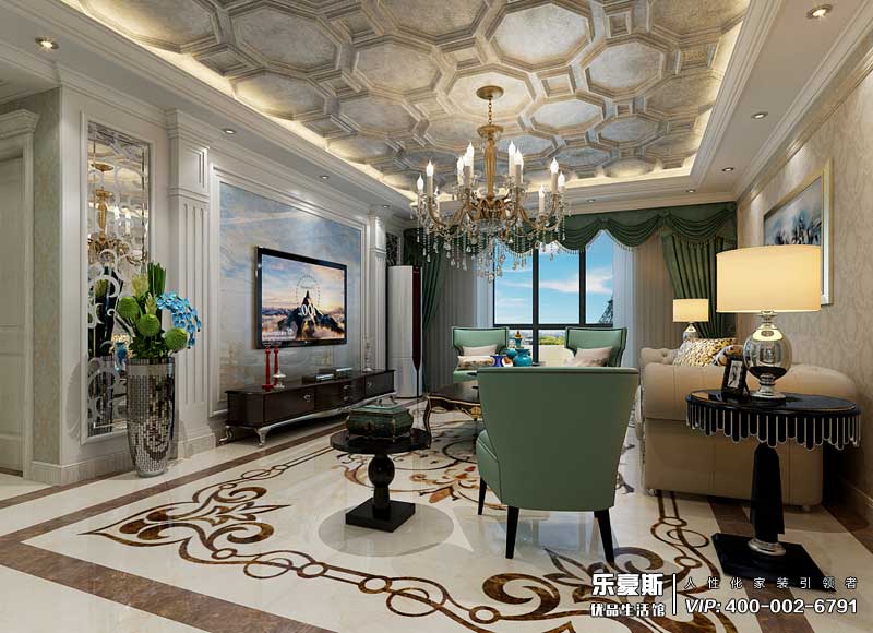 帝華水岸180平米歐式新古典風格裝修效果圖