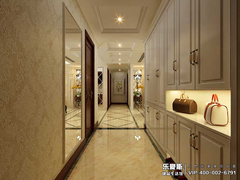 泰豐觀湖160平米美式風(fēng)格裝修效果圖