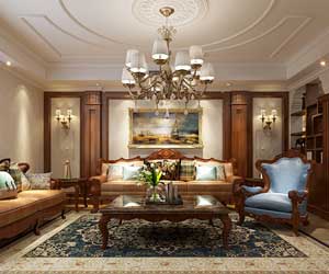 新合作城市廣場美式風(fēng)格裝修設(shè)計效果圖