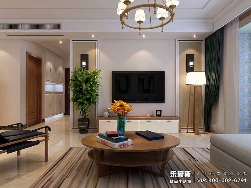 林蔭大院117平米三室兩廳裝修效果圖